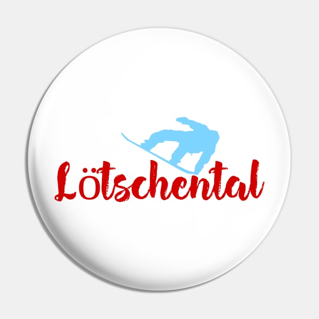 Lötschental Ski and Snow Fun Pin by ArtDesignDE