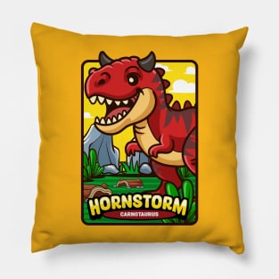 Cute Chasmosaurus Dino Cartoon Pillow