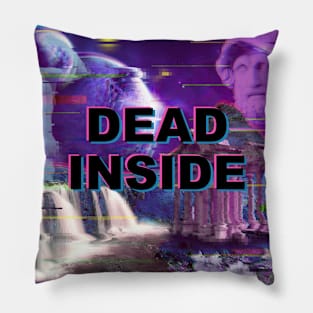 dead inside vaporwave Pillow