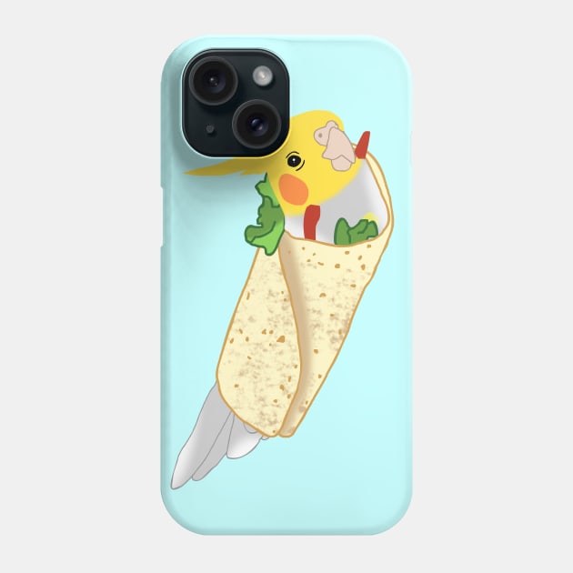 birbito - burrito cockatiel doodle Phone Case by FandomizedRose