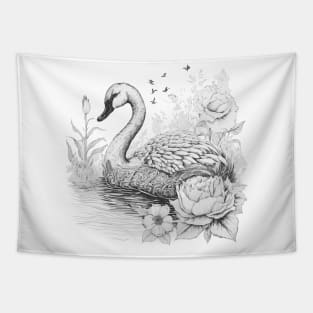 Beautiful Swan Tapestry