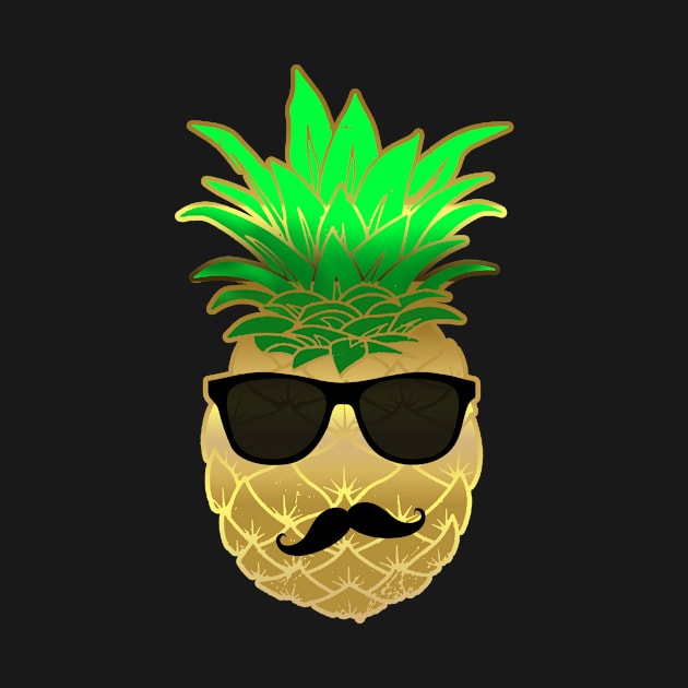 'Pineapple Gold Aloha' Funky Summer Aloha Gift by ourwackyhome