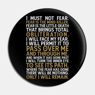 Litany against fear Pin