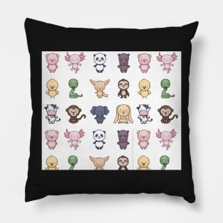 Cute Baby Animals Pink Pig Axolotl Cow Rabbit Sloth Snake Chick Panda Animal Social Distancing FaceMask Teachers Pillow