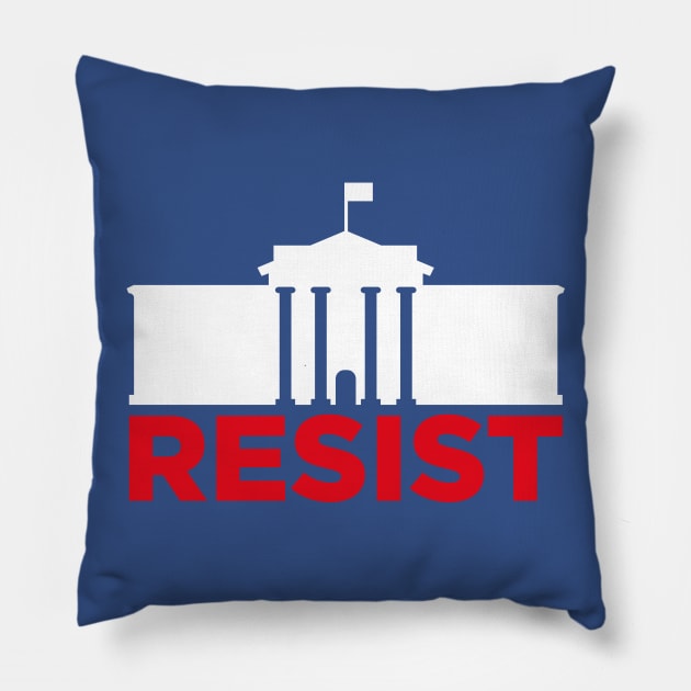 RESIST WH-R Pillow by Digiconvo