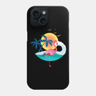 Summer Flamingo Sun Phone Case