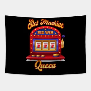 Slot Machine Queen Red Tapestry