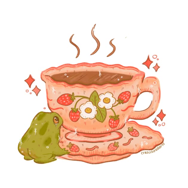 Teacup Froggy by eraserheadarts