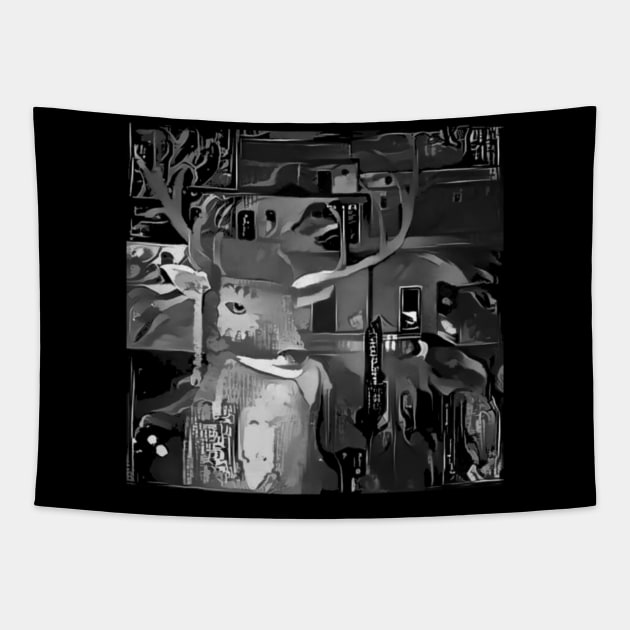 Pueblo Deer Tapestry by SSCROW