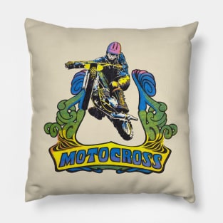 Vintage Motocross -1970s Pillow