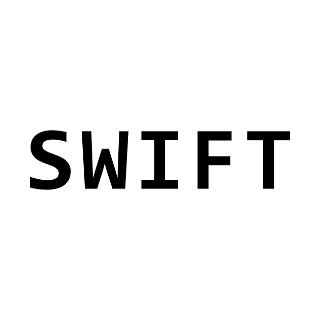 SWIFT programing language simple dark logo by Pavlushkaaa