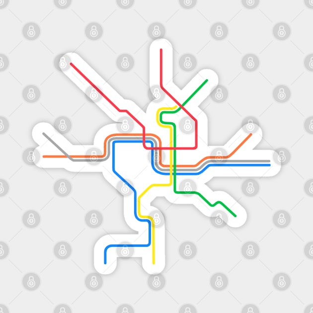 DC metro lines Magnet by simplistictees