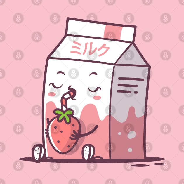 Strawberry Milk Kawaii by zoljo