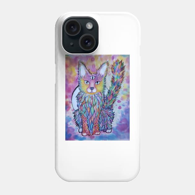 Mystical three eyed kitty Phone Case by fun chaos amy