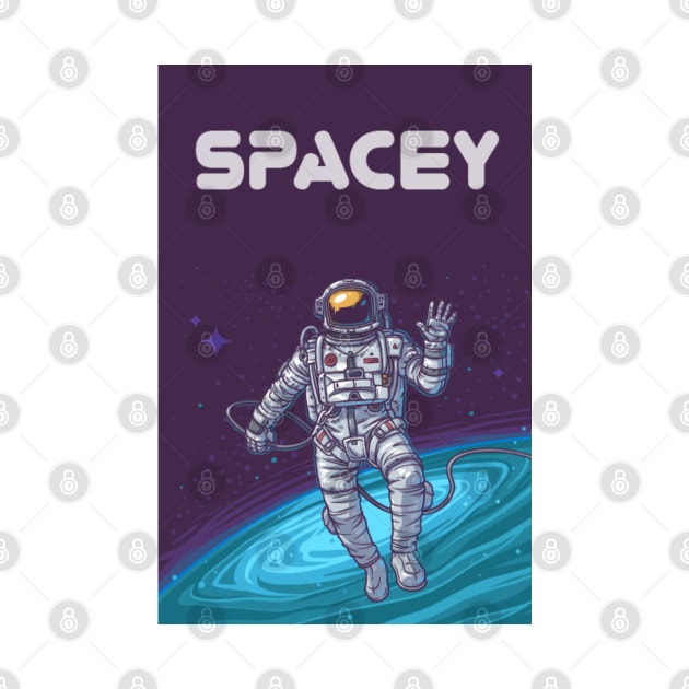 SPACEY - SPACE ILLUSTRATION by cosmicapparel