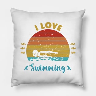 I love swimming Pillow