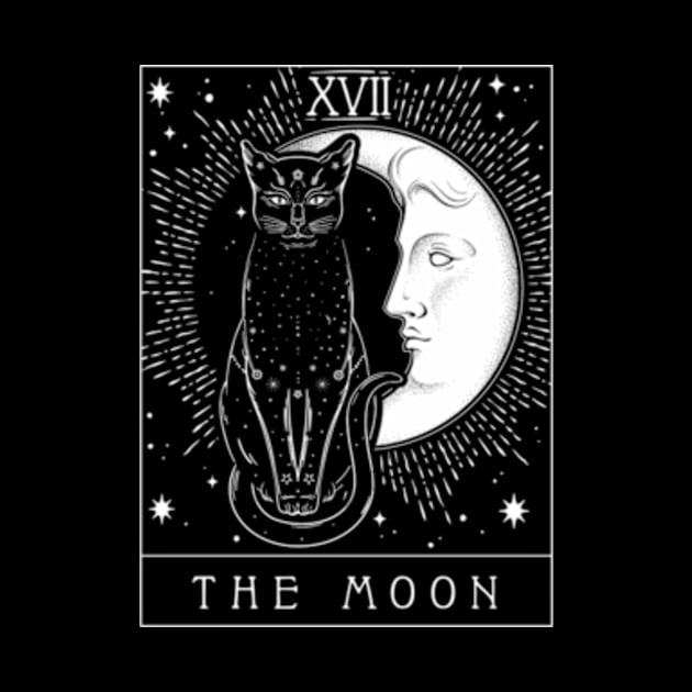 Tarot Card Crescent Moon And Cat by Sink-Lux