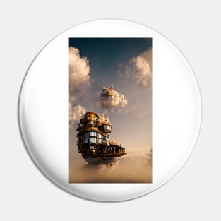 Steampunk Floating Island Pin