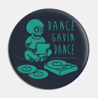 Vintage skull dance navy Pin