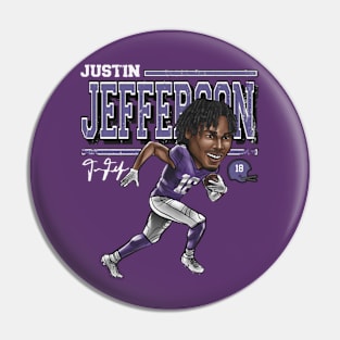 Justin Jefferson Minnesota Cartoon Pin