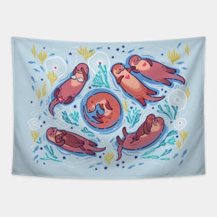 Otters in love Tapestry