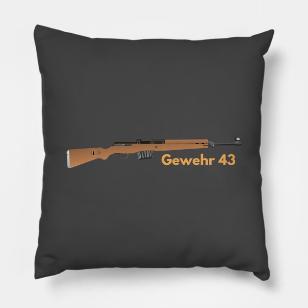 German WW2 Rifle Gewehr 43 Pillow by NorseTech