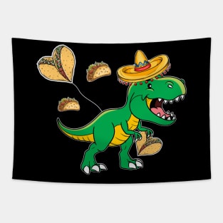 Cinco De Mayo Taco Dinosaur Tapestry
