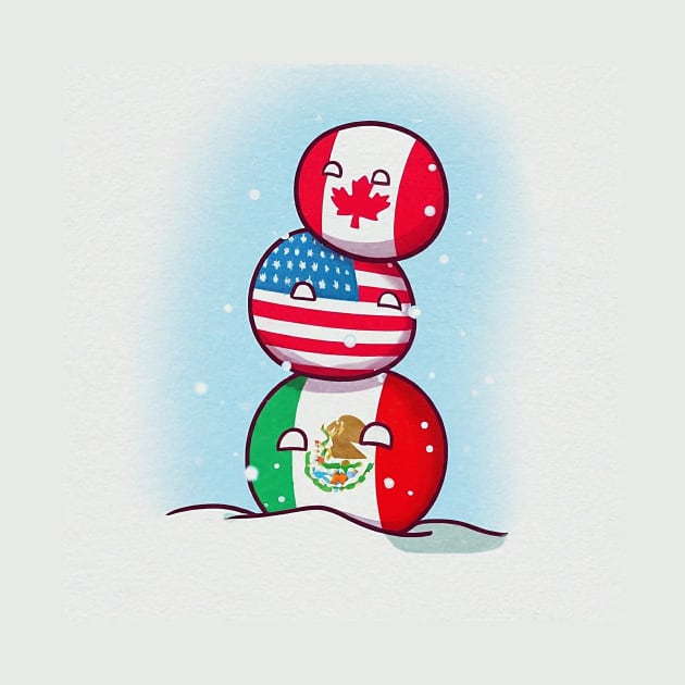 Canada America Mexico by Polandball World