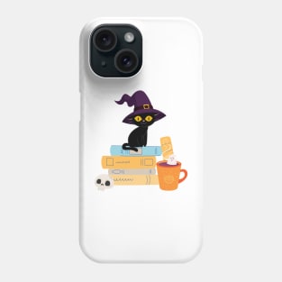 Witchy Black Cat || Ghost coffee Phone Case