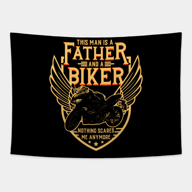 Motorbiker Tapestry by Design Seventytwo