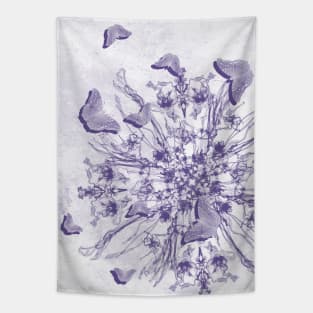 Purple bouquet and butterflies Tapestry