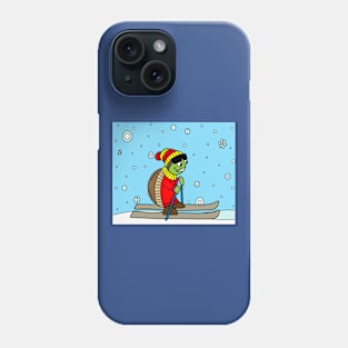 Animal Skier Turtle Mountains Phone Case