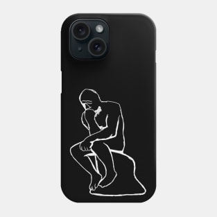 Rodin - The Thinker (raw sketch) Phone Case