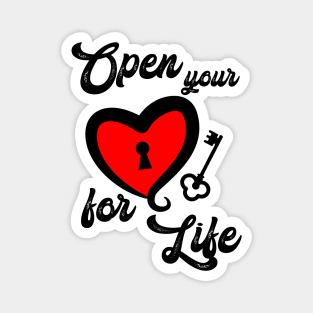 T-shirt Open your heart for life Magnet