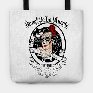 Day Of The Dead Angel De La Muerte Spanish Tattoos Ink Tote