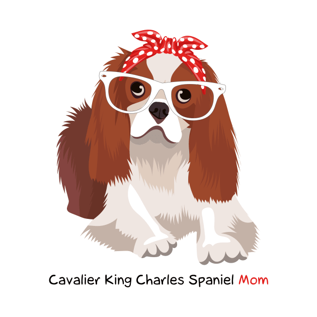 Cavalier King Charles Spaniel Mom Bandana by magazin