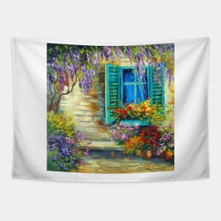 Wisteria by the window Tapestry