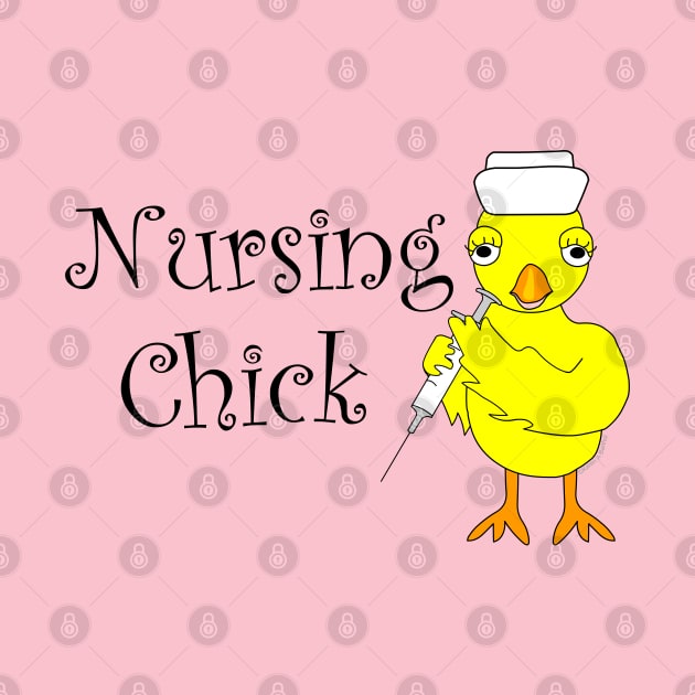 Nursing Chick Text by Barthol Graphics