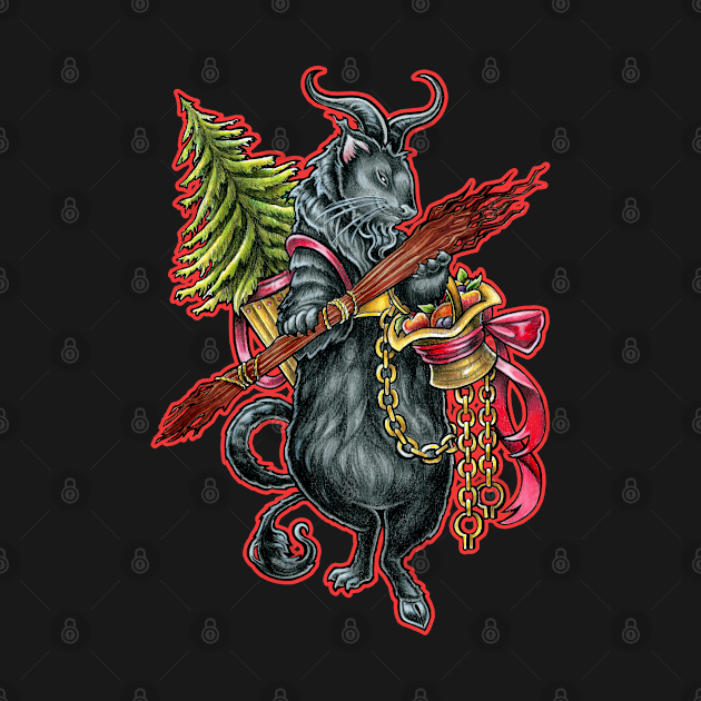 Discover Krampus Ferret - With Red Outline - Krampus - T-Shirt