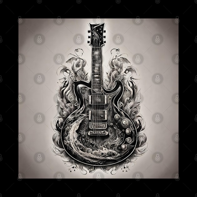 Guitar Art Design by Abeer Ahmad