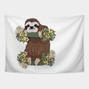 Tropical Sloth Tapestry