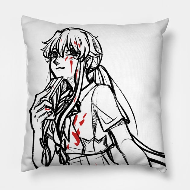 Yuno Gasai Pillow by Narurein