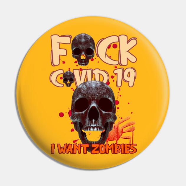 F*CK Covid Pin by FurryBallBunny