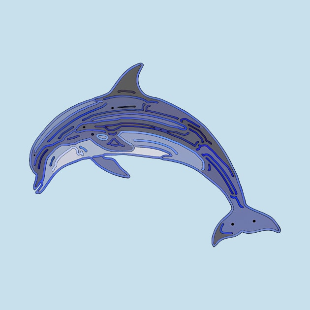 Dolphin Line Art Design by PhotoArts