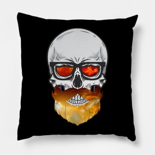 Bearded Space Skull Pillow