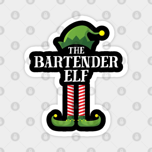 Bartender Elf Matching Family Group Christmas Party Magnet by luxembourgertreatable