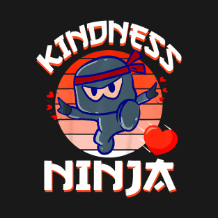 Kindness Ninja  Kids Orange Unity Day Anti Bullying T-Shirt