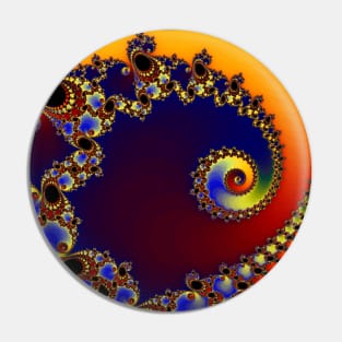 Seahorse Mandelbrot Fractal Pin