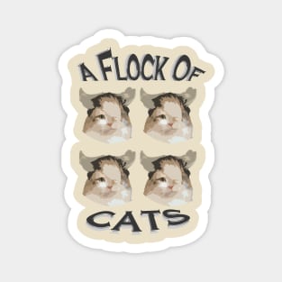 A Flock Of Cats Magnet