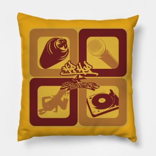 4 ELEMENTS of HIP HOP (original design) Pillow